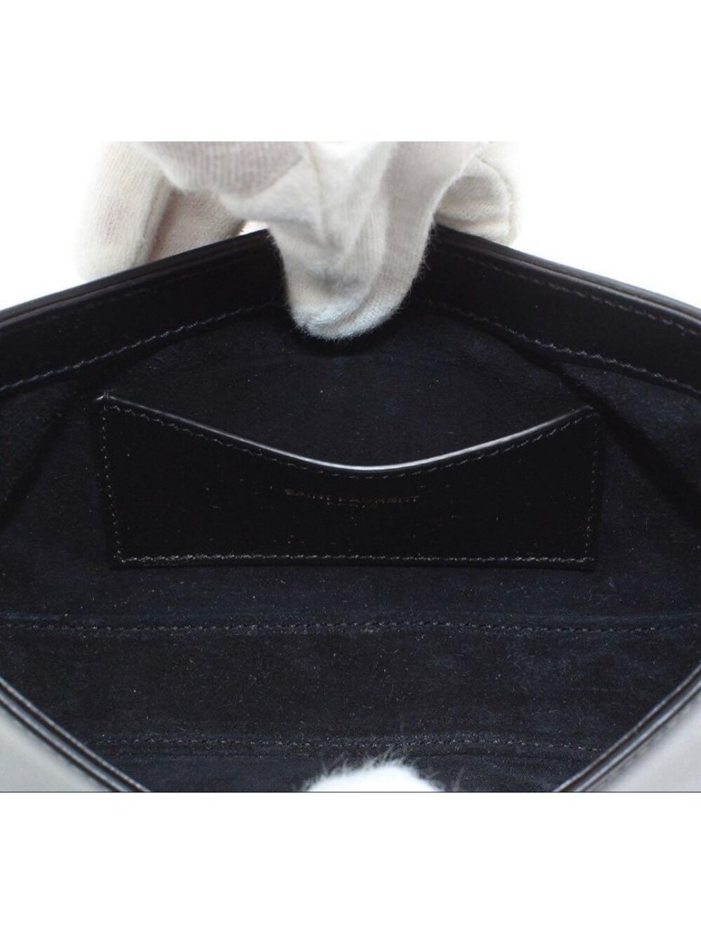 Saint Laurent le 5 7 Mini Hobo Handbag : Black - Picture 8 of 10